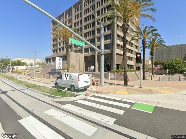 USCIS Santa Ana Field Office building at 34 Civic Center Plaza, Santa Ana CA