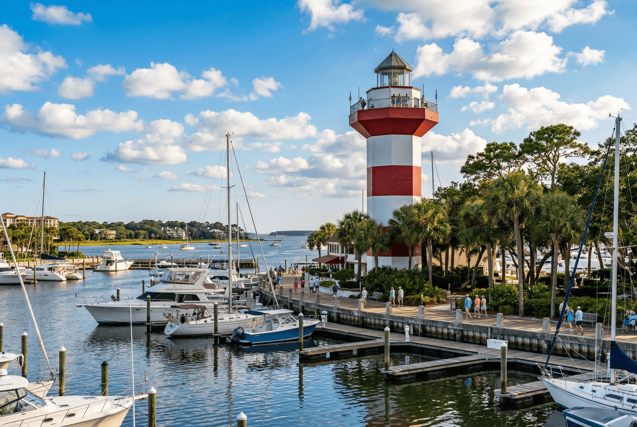 Harbour Town Lighthouse on Hilton Head Island, South Carolina