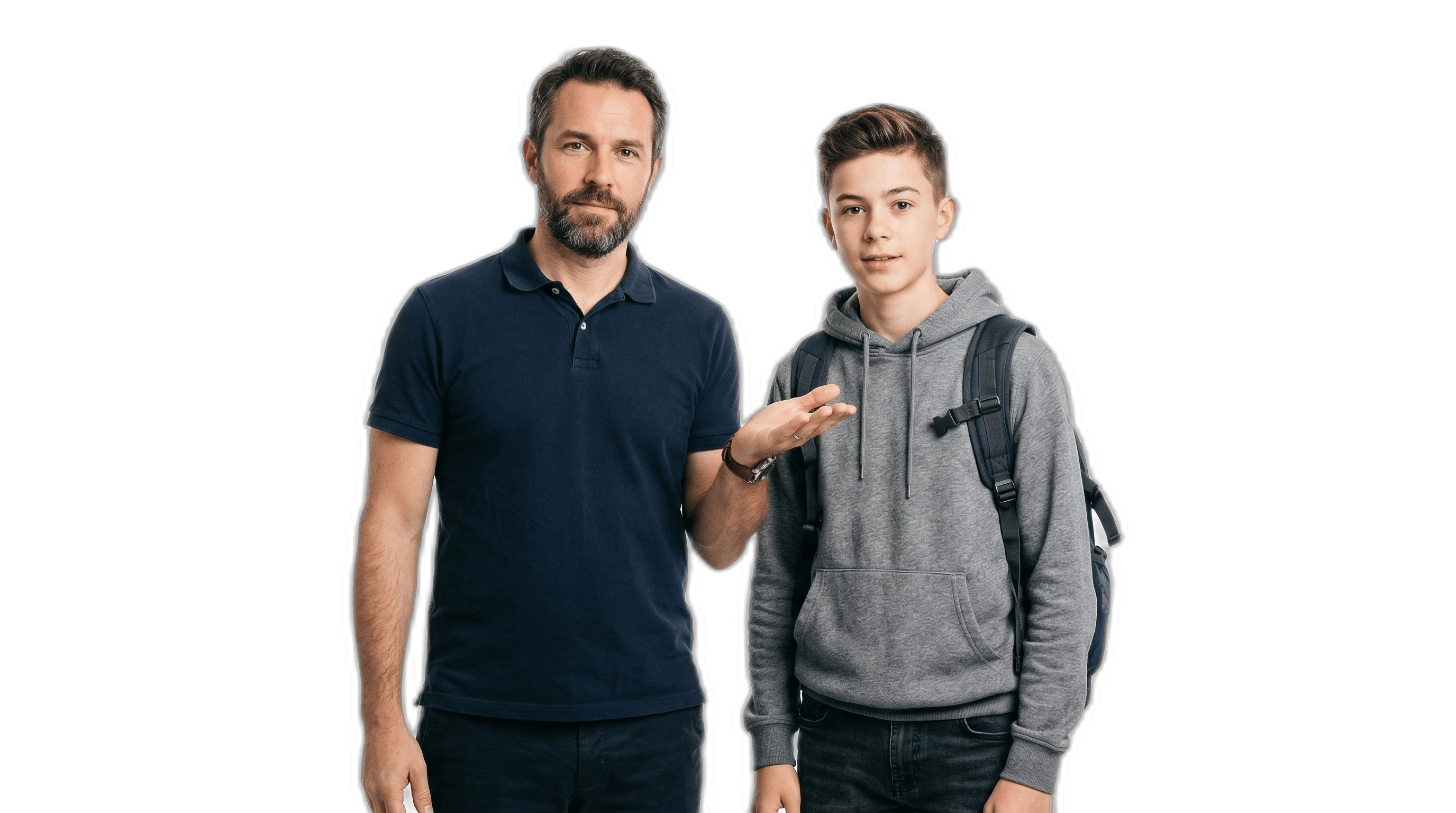 Father and teenage child considering two immigration pathways for a child's green card.